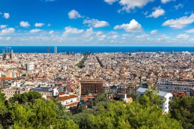 Barcelona 'nın panoramik görünümü