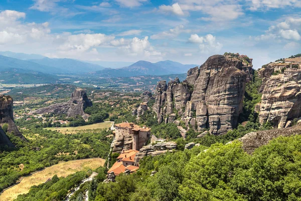 Monasteries on the top of rock in Greece — Stock Photo, Image