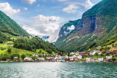 Sognefjord manzara Norveç'te
