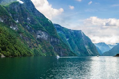 Sognefjord manzara Norveç'te
