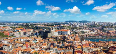 Panoramik görünümünde bir yaz günü, Porto, Portekiz