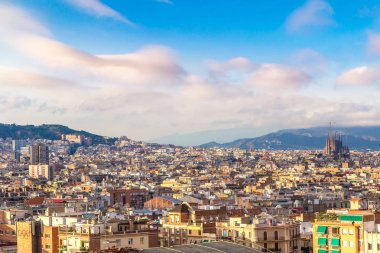 Barcelona 'nın panoramik görünümü