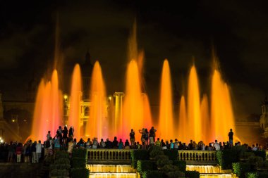 Barcelona 'da Sihirli Çeşme ışığı gösterisi