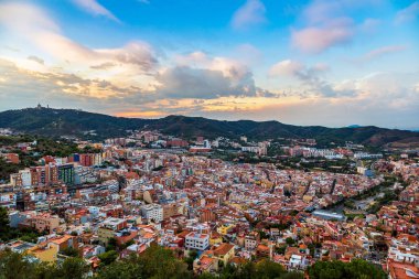 Barcelona 'nın panoramik görünümü