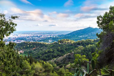 Barcelona 'nın panoramik görünümü