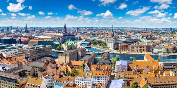 Panorama van Kopenhagen in Denemarken — Stockfoto