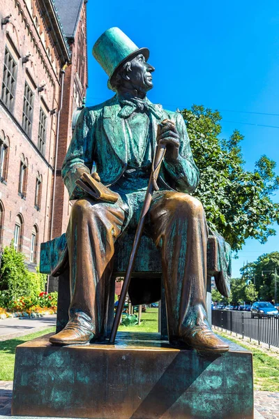 Estátua Hans Christian Andersen em Copenhague — Fotografia de Stock