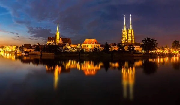 Wroclaw, városi panoráma — Stock Fotó