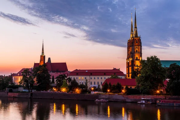 Wroclaw city at night — Stock Photo, Image