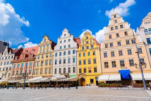 Centrum miasta i rynku głównego we Wrocławiu — Zdjęcie stockowe