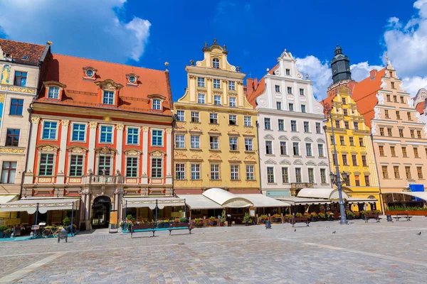 Centre-ville et Place du Marché à Wroclaw — Photo