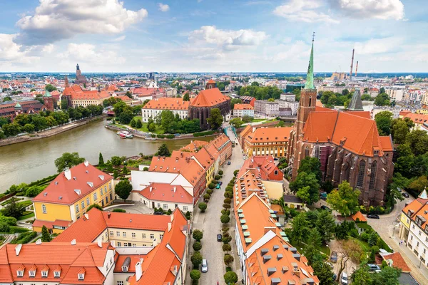 Vista aérea de Wroclaw — Fotografia de Stock