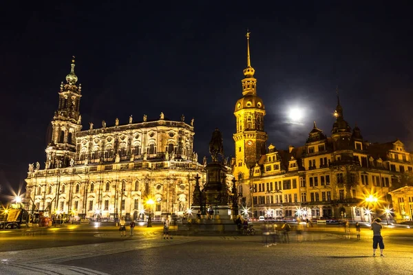 Visão noturna de dresden — Fotografia de Stock