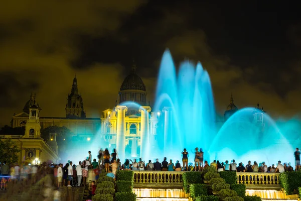 Espectáculo de luces Magic Fountain en Barcelona — Foto de Stock