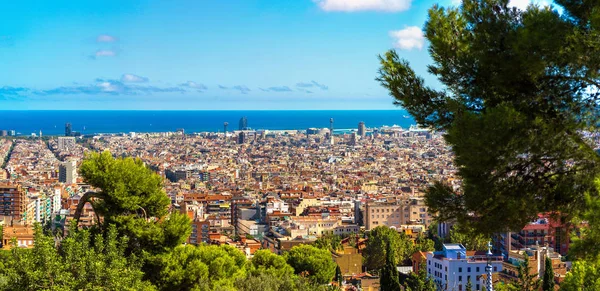 Barcelona 'nın panoramik görünümü — Stok fotoğraf