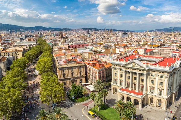 Panoramatický výhled na Barcelonu — Stock fotografie