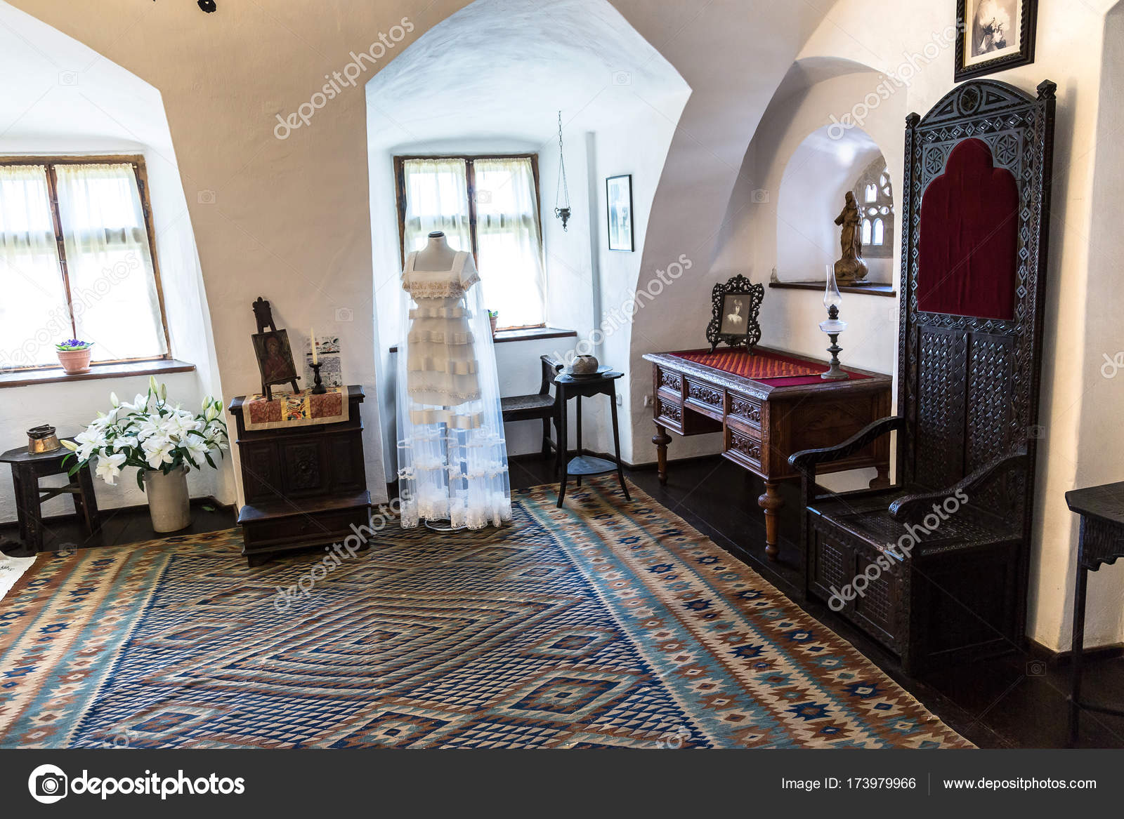Transylvania Romania June 2015 Interior Bran Castle Dracula