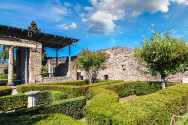 Pompeii şehri 79bc içinde Vezüv Yanardağı ve patlama tarafından yok.