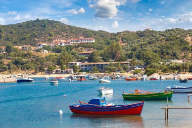 Yunanistan Ouranoupolis limanda bir yaz günü