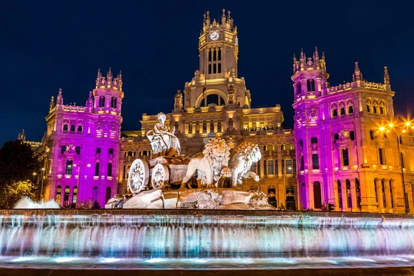 Cibeles fonte em madrid — Fotografia de Stock