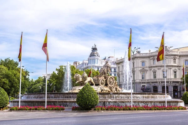 Madrid'da Cibeles Çeşmesi — Stok fotoğraf