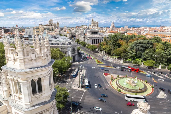 Fonte de Cibeles na Plaza de Cibeles em Madrid — Fotografia de Stock