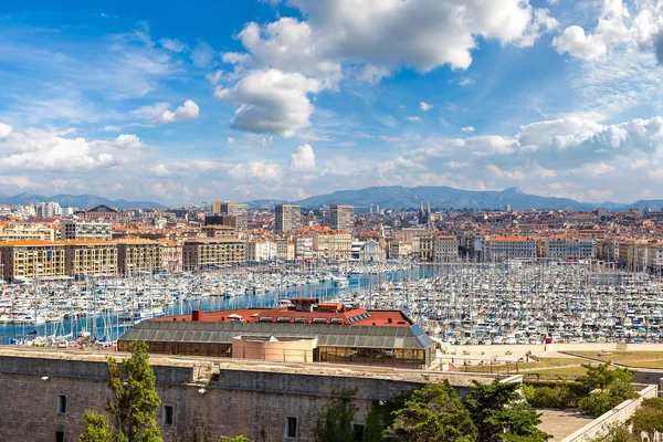 Vieux Port Mer Lors Une Journée Été Marseille France — Photo