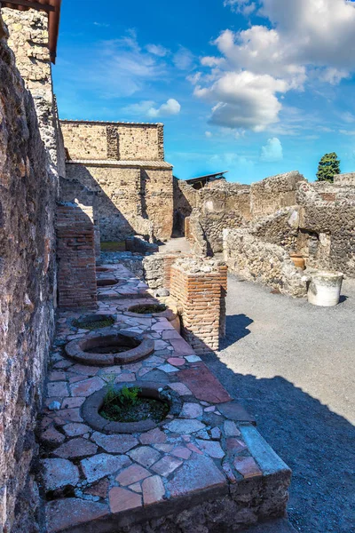 Pompeya Ciudad Destruida 79Bc Por Erupción Del Monte Vesubio — Foto de Stock