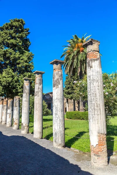 Pompeje Město Zničila Erupce Vesuvu 79Bc — Stock fotografie