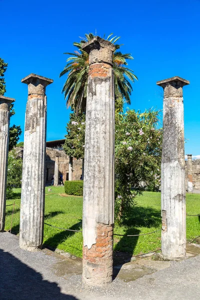 Pompeii Stad Vernietigd Door Uitbarsting Van Vesuvius 79Bc — Stockfoto