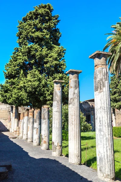 Miasto Pompeje Zniszczone Przez Wybuch Wezuwiusza 79Bc — Zdjęcie stockowe