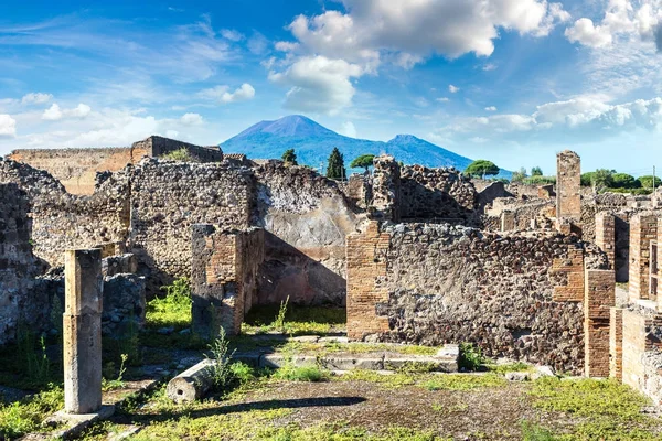 Місто Помпеї Зруйнований 79Bc Виверження Вулкана Везувій — стокове фото