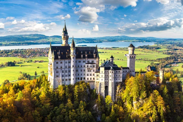 Château Neuschwanstein Dans Une Journée Été Allemagne — Photo