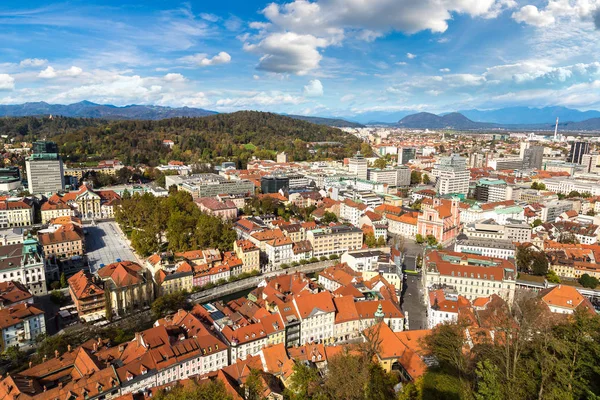 Vista aérea de Liubliana en Eslovenia — Foto de Stock