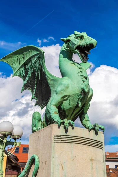 Dragon bridge in Ljubljana — Stock Photo, Image