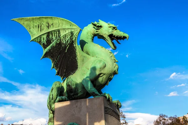 Dragon bridge in Ljubljana — Stock Photo, Image