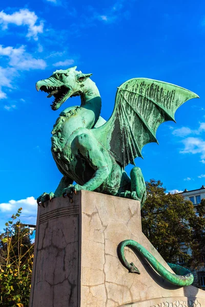 Dragon bridge in Ljubljana — Stock Photo, Image