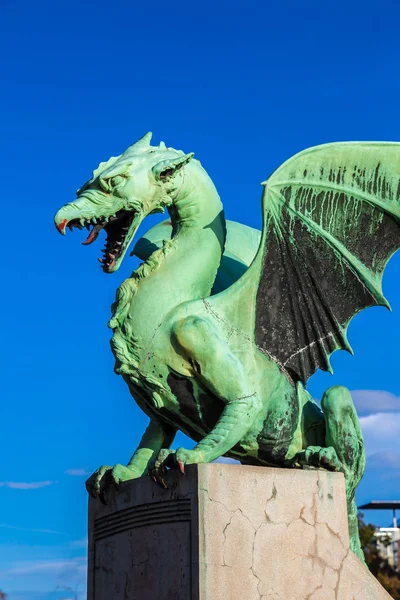 Dragon bridge in Ljubljana — Stock Photo, Image