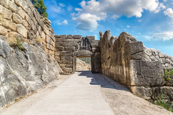 Puerta del León en Micenas, Grecia — Foto de Stock