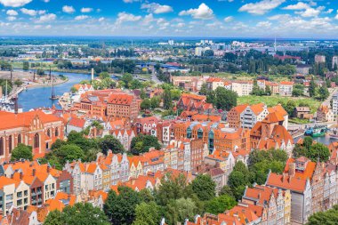 Polonya Gdansk havadan görünümü