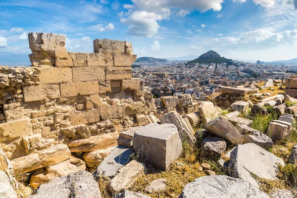 Erechtheum Temple Ruínas Acropolis Dia Verão Atenas Greece — Fotografia de Stock