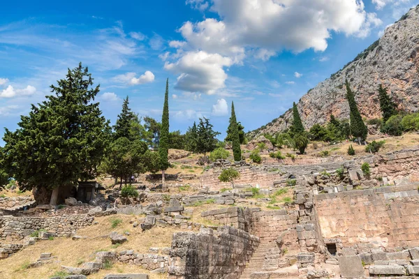 Antiguas ruinas en Delfos — Foto de Stock