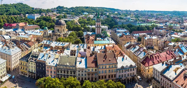 Панорама Львова на Украине — стоковое фото
