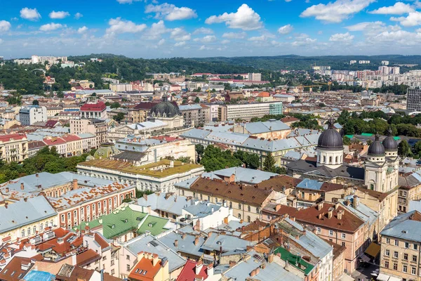 Panorama van Lviv in Oekraïne — Stockfoto