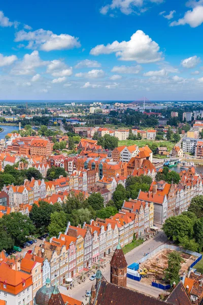 Vista aérea de Gdansk na Polônia — Fotografia de Stock