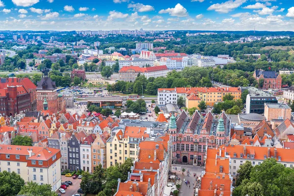 Luchtfoto van Gdansk in Polen — Stockfoto