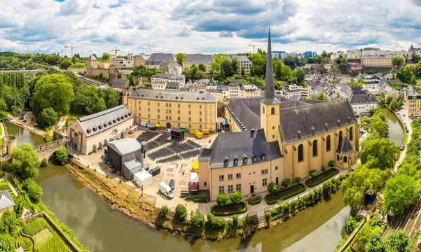 Paisagem urbana panorâmica do Luxemburgo — Fotografia de Stock