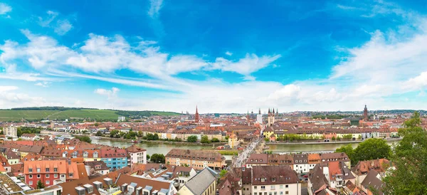 Vue aérienne panoramique de Wurzburg — Photo