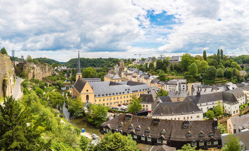 Panoramic cityscape of Luxembourg