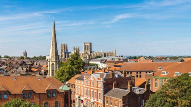 Panoramic view of York, England clipart